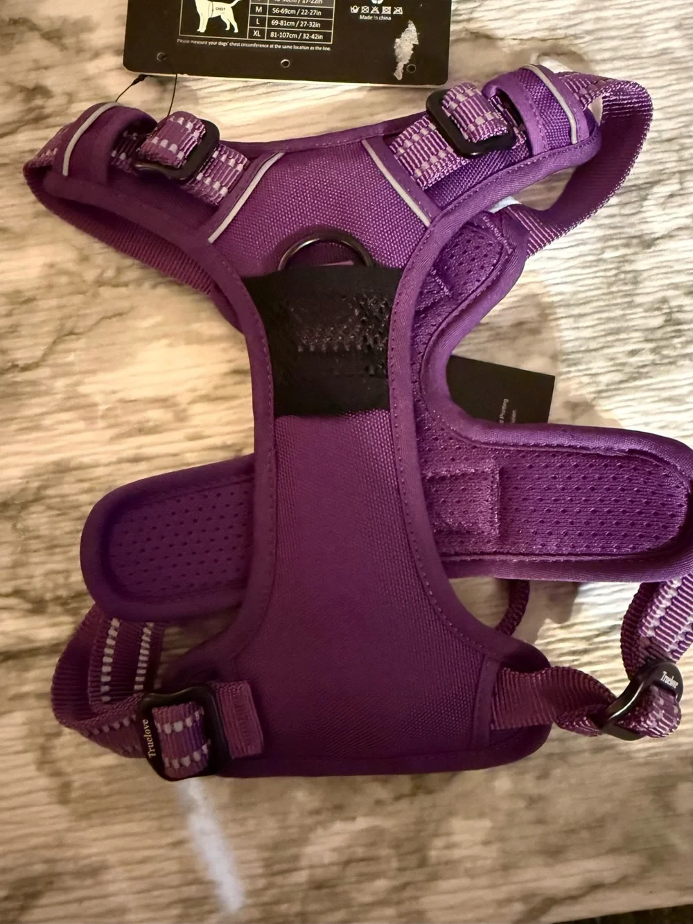 NWT Truelove No-Pull Dog Harness - Purple Reflective Size Small